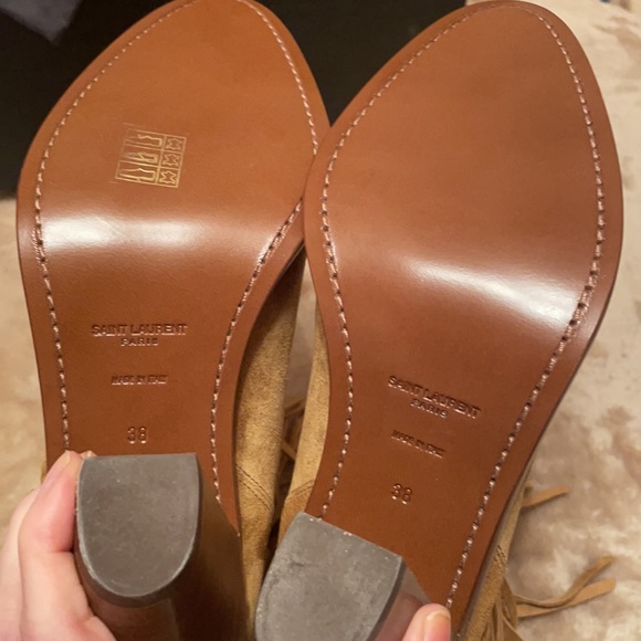 NWT YSL- Saint Laurent Fringe Boots - Picture 9 of 11